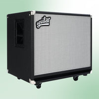 Angled view of Aguilar DB 115 Bass Cabinet on green background