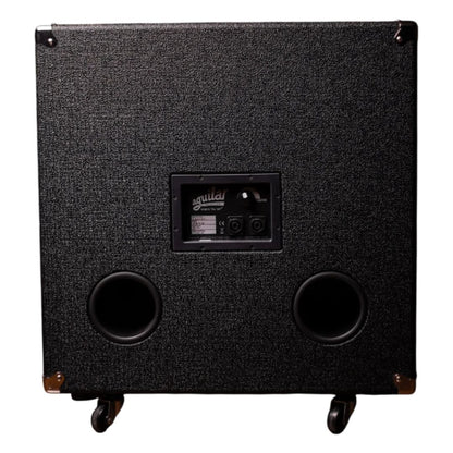 Rear view of Aguilar DB 410 Bass Cabinet on white background