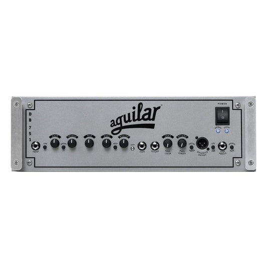 Front view of Aguilar DB 751 Bass Amp Head on white background