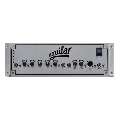 Front view of Aguilar DB 751 Bass Amp Head on white background