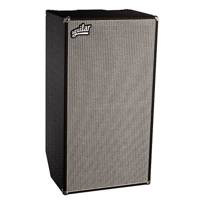 Angled front view of Aguilar DB 810 Bass Cabinet on white background