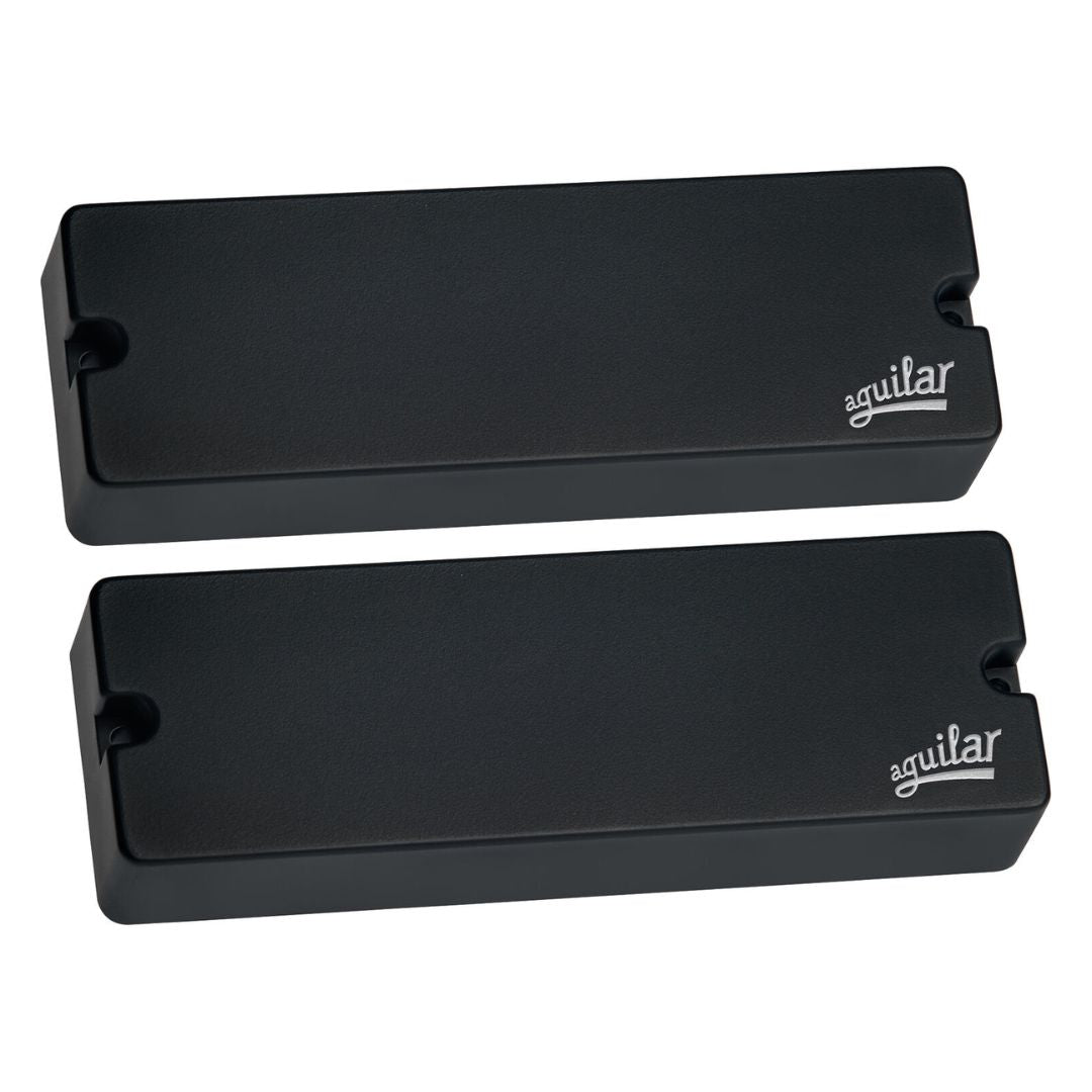 Angled front view of Aguilar DCB-G5 Dual Ceramic Bar 6-String Bar Bass Pickup Set on white background