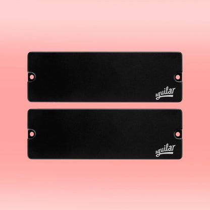 Front view of Aguilar DCB-G5 Dual Ceramic Bar 6-String Bar Bass Pickup Set on pink background