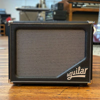 Front view of Aguilar SL 112 Bass Cabinet in studio