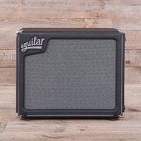 Front view of Aguilar SL 210 Bass Cabinet on wooden surface