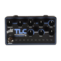 Front view of Aguilar TLC Compressor EQ DLX Bass Pedal on white background