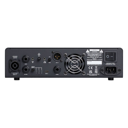 Rear view of Aguilar Tone Hammer 500 Bass Amp Head on white background