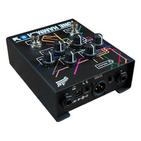 Angled top jacks view of Aguilar Tone Hammer Limited Subway Edition Pedal on white background