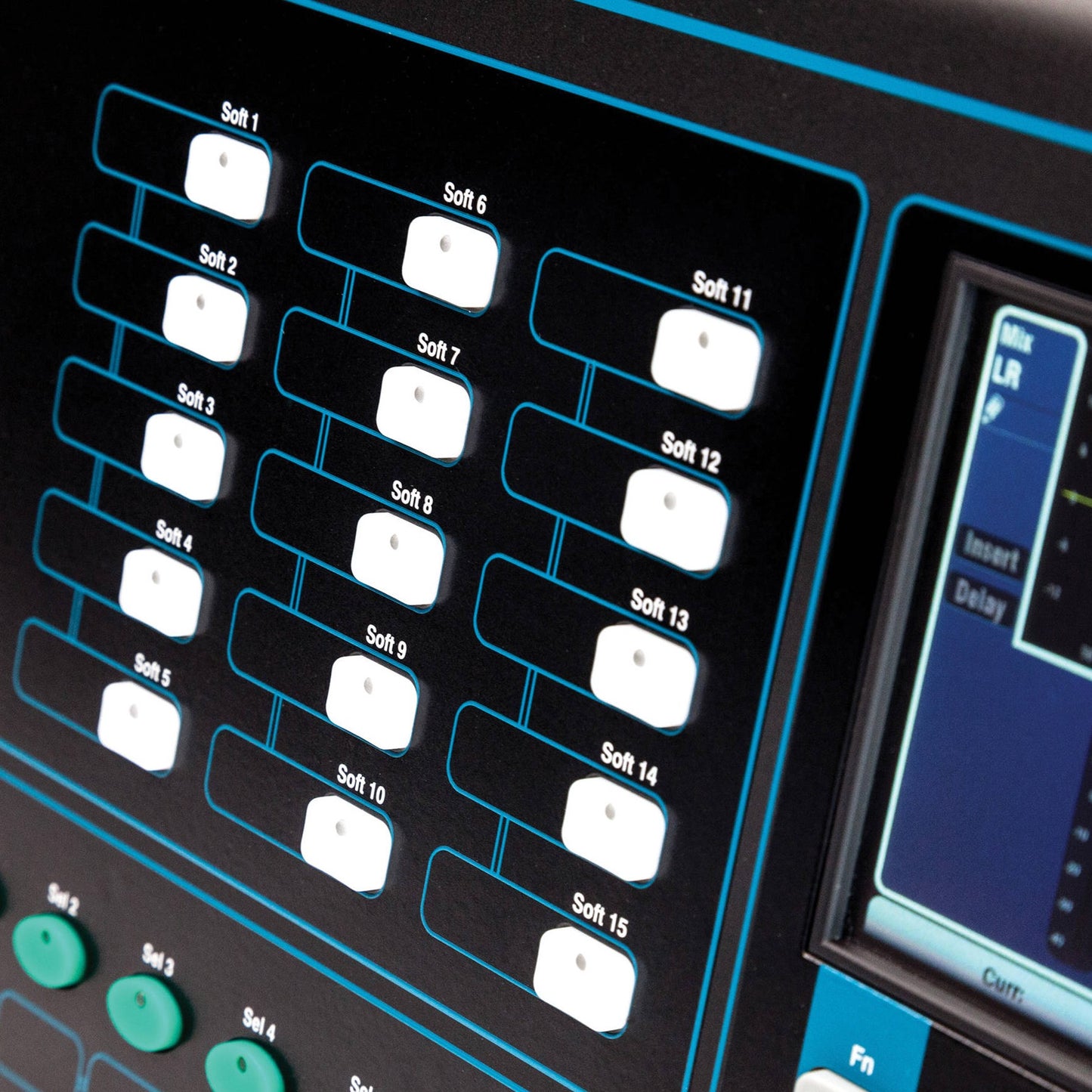 Close up view of Allen & Heath Qu-Pac Rackmount Digital Mixer