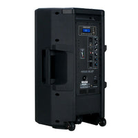 Angled rear view of American Audio APX12 GO BT 12" 2-Way Powered Speaker on white background