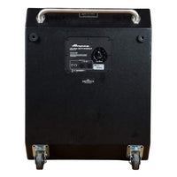 Rear view of Ampeg HSVT-410HLF Heritage 4x10" 500W Bass Cabinet on white background