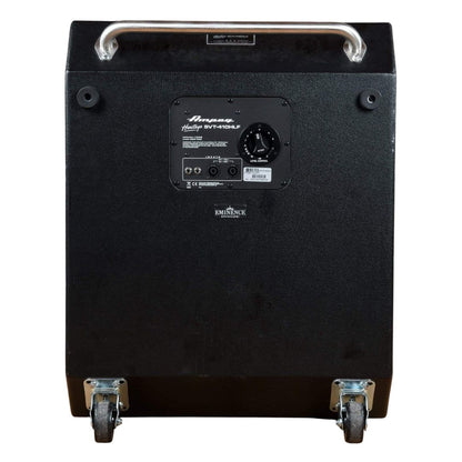 Rear view of Ampeg HSVT-410HLF Heritage 4x10" 500W Bass Cabinet on white background