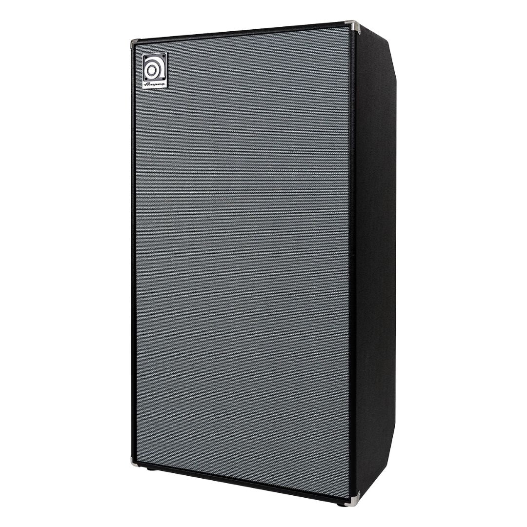 Angled front view of Ampeg HSVT-810AV Heritage 8x10" 800W Bass Cabinet on white background