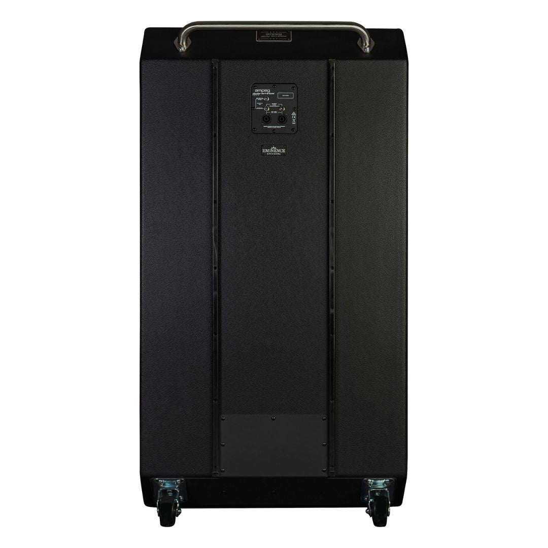 Rear view of Ampeg HSVT-810AV Heritage 8x10" 800W Bass Cabinet on white background