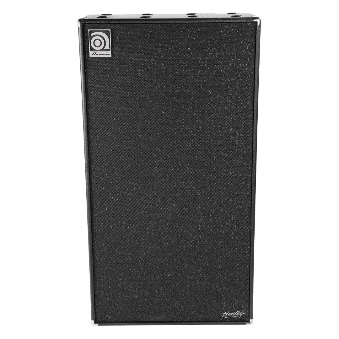 Front view of Ampeg HSVT-810E Heritage 8x10" 800W Bass Cabinet on white background