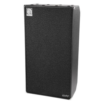 Angled front view of Ampeg HSVT-810E Heritage 8x10" 800W Bass Cabinet on white background