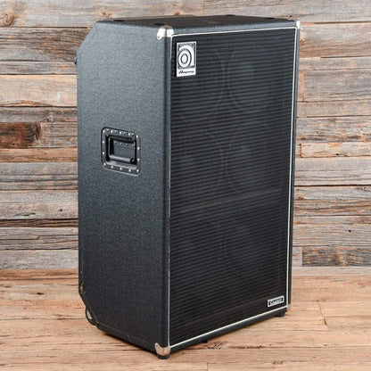 Angled front view of Ampeg SVT-610HLF 6x10" 600W Bass Cabinet in wooden room