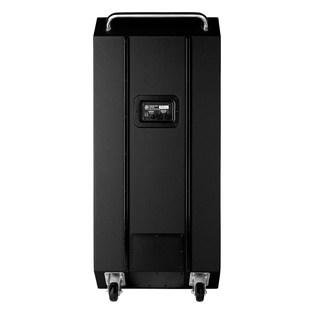 Rear view of Ampeg VB-88 Venture 8x8" 800W Bass Cabinet on white background