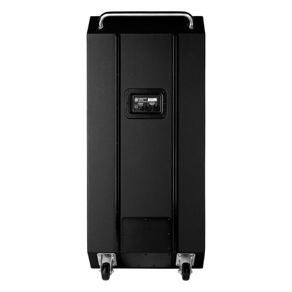 Rear view of Ampeg VB-88 Venture 8x8" 800W Bass Cabinet on white background