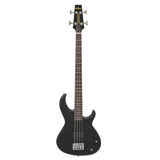 Front view of Aria Pro II SB ONE Electric Bass Guitar Black on white background