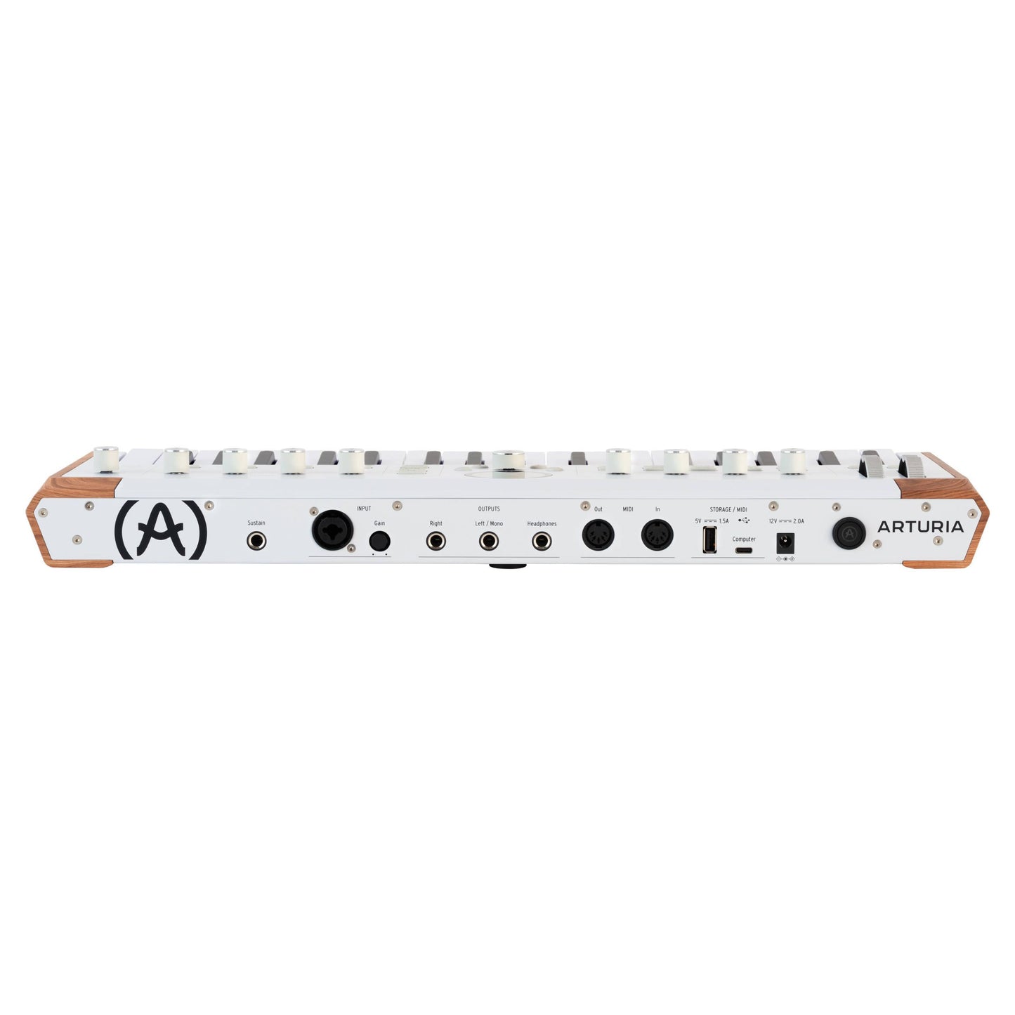 Top ports view of Arturia AstroLab 37 Stage Keyboard on white background