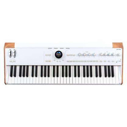 Front view of Arturia AstroLab 61 Stage Keyboard on white background