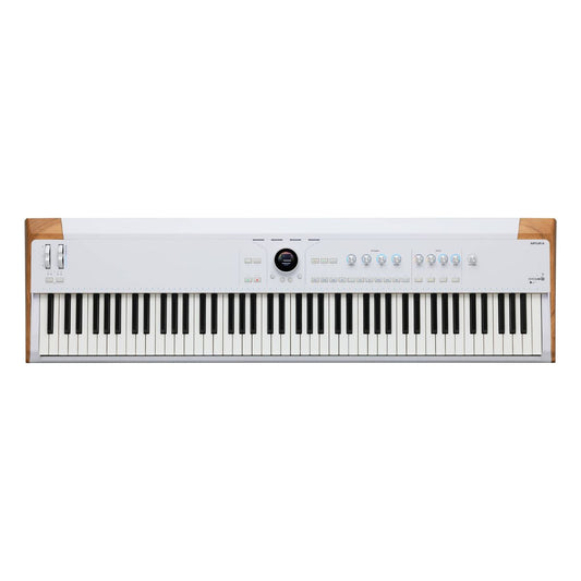 Front view of Arturia AstroLab 88 Stage Keyboard on white background