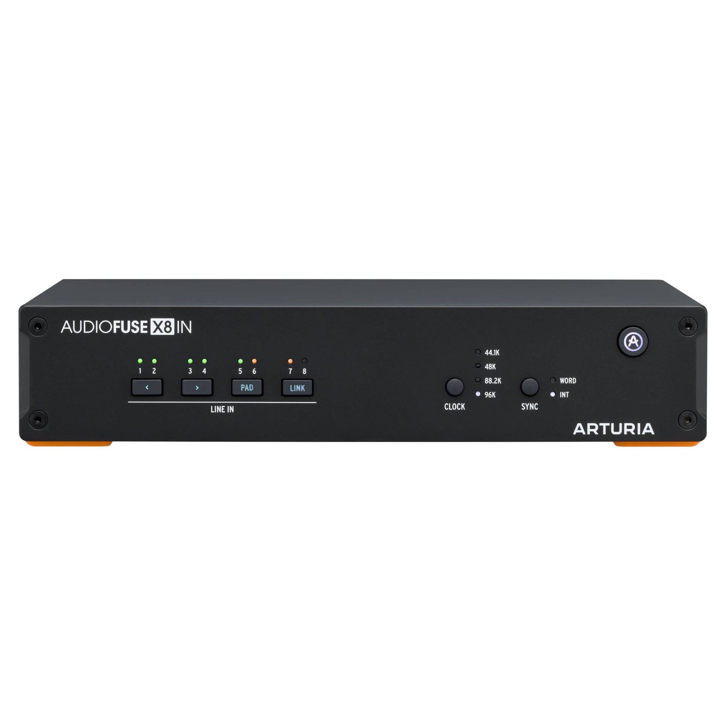 Front view of Arturia AudioFuse X8 IN ADAT Expander on white background