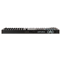 Top ports view of Arturia KeyLab 49 mk3 MIDI Controller Black on white background