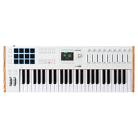 Front view of Arturia KeyLab 49 mk3 MIDI Controller White on white background