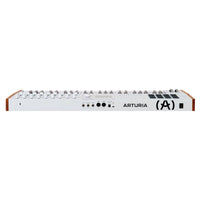Top ports view of Arturia KeyLab 49 mk3 MIDI Controller White on white background