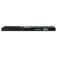 Top ports view of Arturia KeyLab 61 mk3 MIDI Controller Black on white background