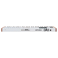 Top ports view of Arturia KeyLab 61 mk3 MIDI Controller White on white background