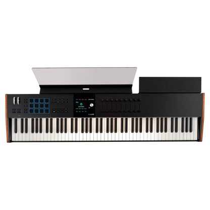 Top view of Arturia KeyLab 88 mk3 MIDI Controller Black on white background
