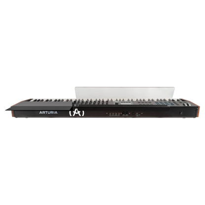 Rear ports view of Arturia KeyLab 88 mk3 MIDI Controller Black on white background