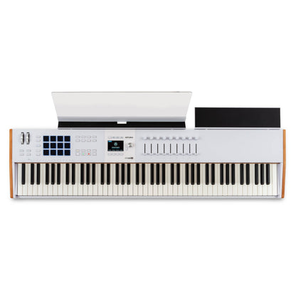 Top view of Arturia KeyLab 88 mk3 MIDI Controller White on white background