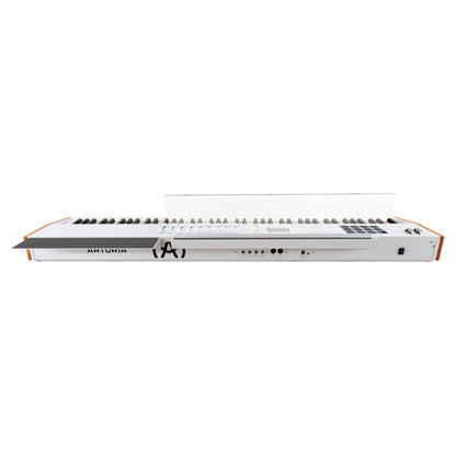 Rear ports view of Arturia KeyLab 88 mk3 MIDI Controller White on white background