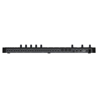 Top ports view of Arturia KeyStep Pro MIDI Controller & Sequencer Black on white background
