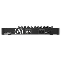 Top jacks view of Arturia MiniBrute 2 Noir Analog Synthesizer on white background