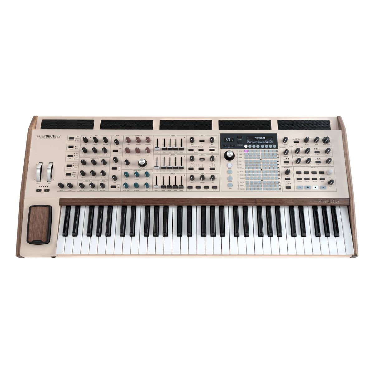 Front view of Arturia PolyBrute 12 Analog Synthesizer on white background