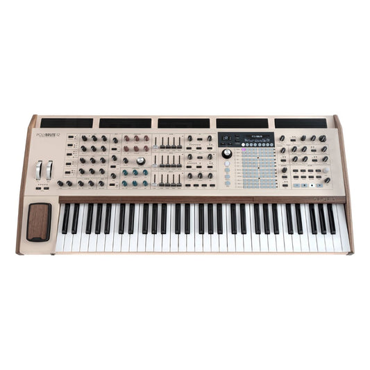 Front view of Arturia PolyBrute 12 Analog Synthesizer on white background