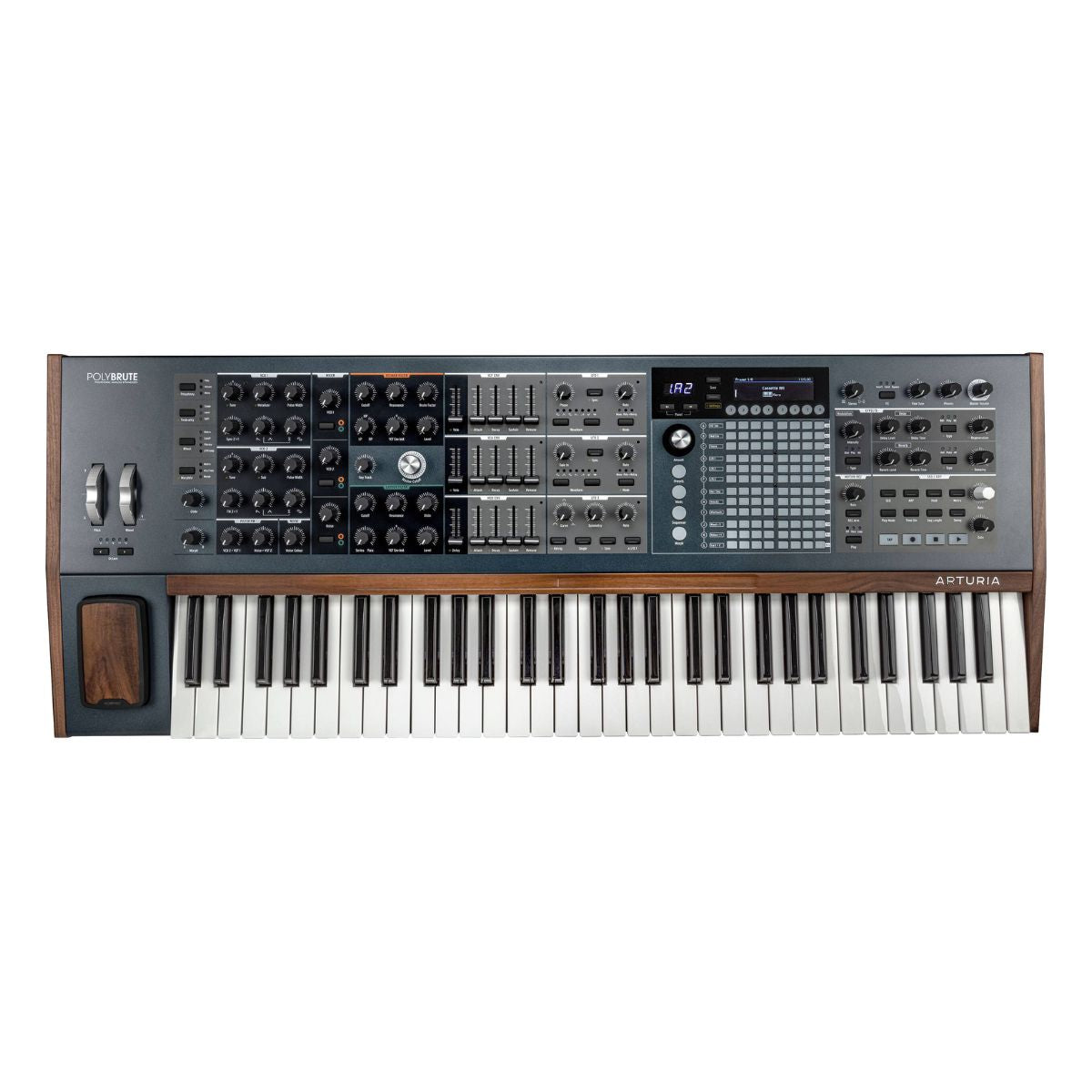 Front view of Arturia PolyBrute Analog Matrix Synthesizer on white background