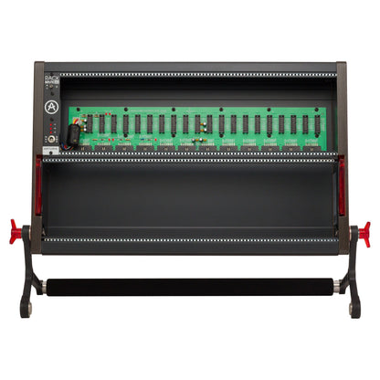 Front view of Arturia RackBrute 6U Noir Eurorack Case (176hp) on white background