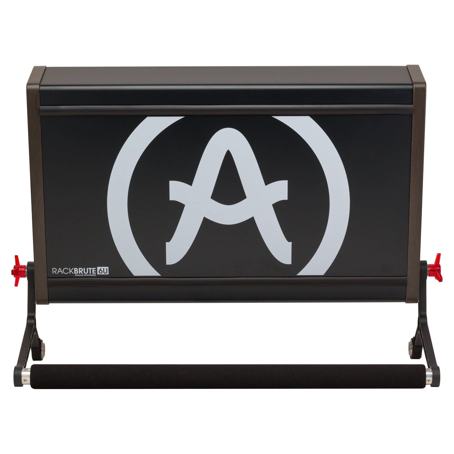 Rear view of Arturia RackBrute 6U Noir Eurorack Case (176hp) on white background