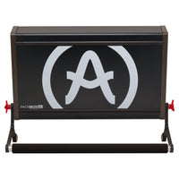 Rear view of Arturia RackBrute 6U Noir Eurorack Case (176hp) on white background