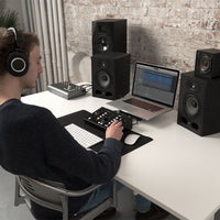 Sound engineer in studio using the Audient Nero