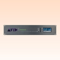 Front view of Avid Pro Tools MTRX Base Unit on orange background