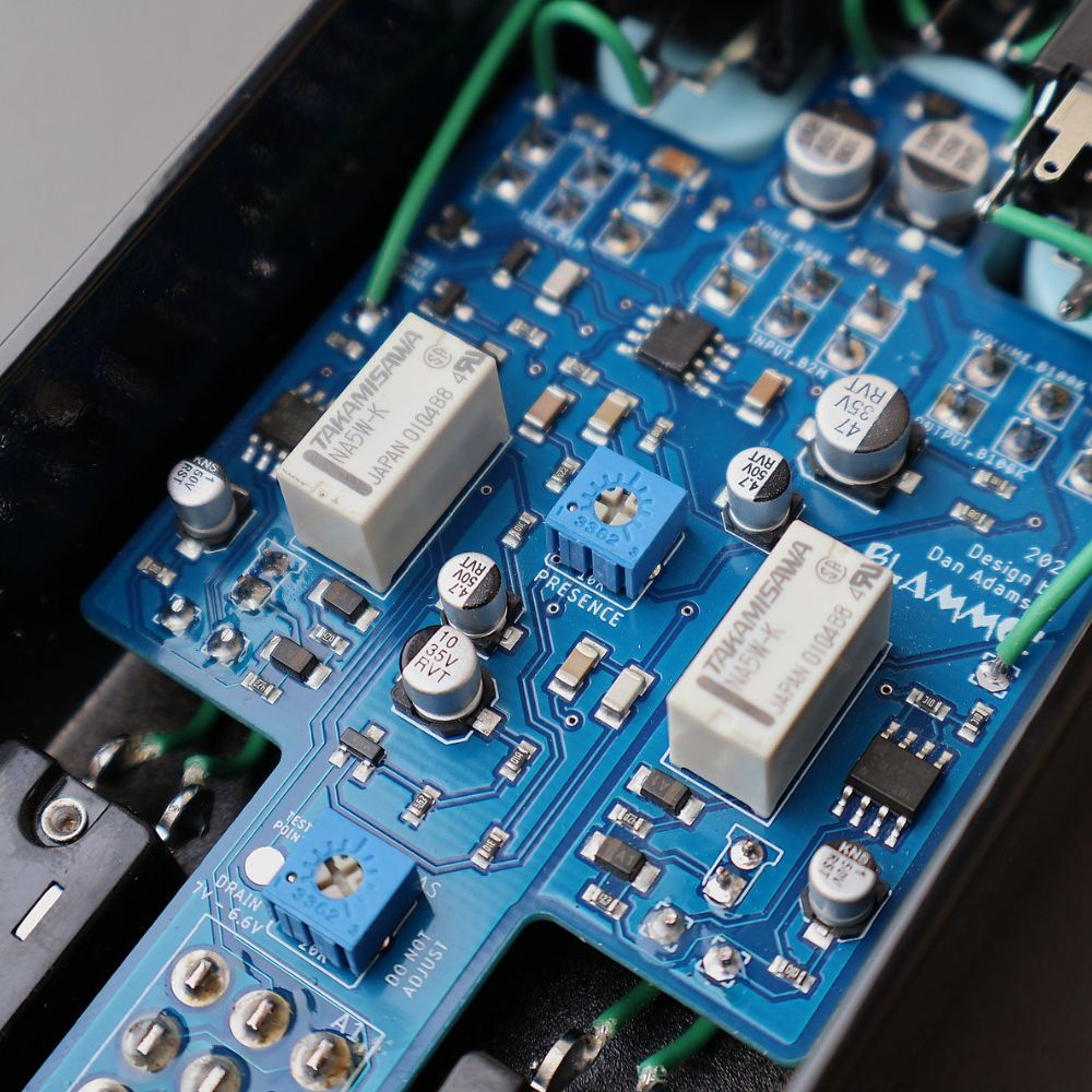 Internals of BLAMMO! TNYDUMBLE Pedal Black Dress on grey background