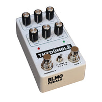 Front view of BLAMMO! TNYDUMBLE Pedal angled left on white background