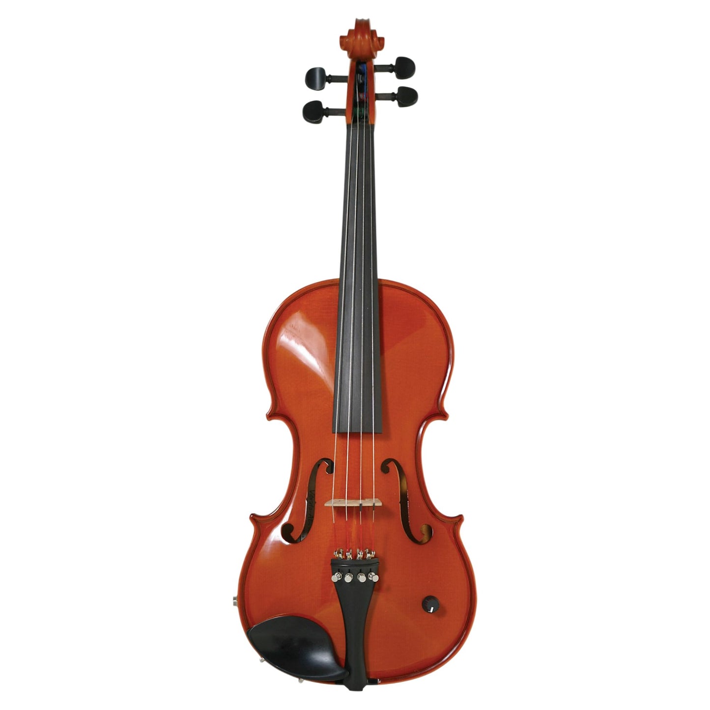 Front view of Barcus Berry Vibrato-AE Series Acoustic Electric Violin Natural on white background